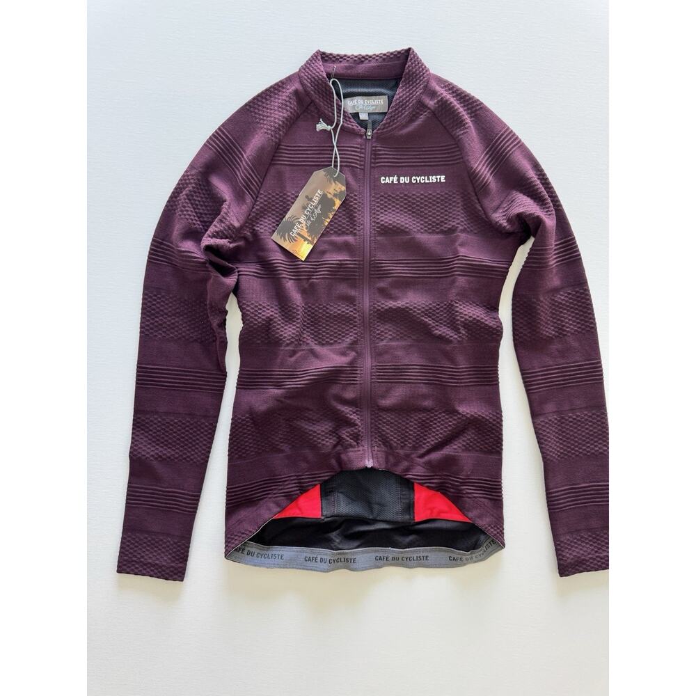 New Café du Cycliste Corinne Women's Full-Zip 3-Season LS Jersey Dark Orchid - M